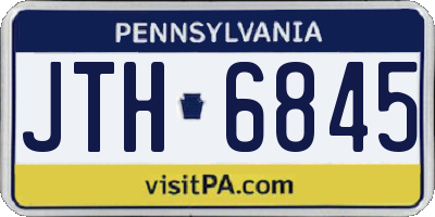 PA license plate JTH6845