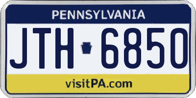 PA license plate JTH6850