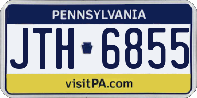 PA license plate JTH6855