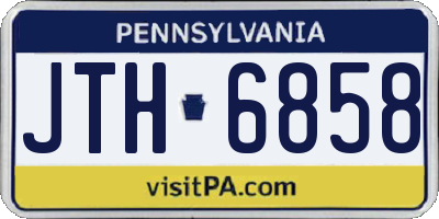 PA license plate JTH6858