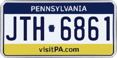 PA license plate JTH6861