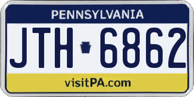 PA license plate JTH6862