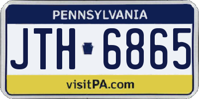 PA license plate JTH6865