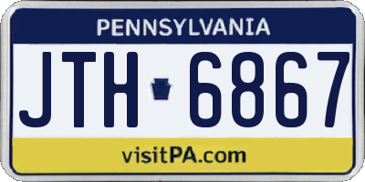 PA license plate JTH6867