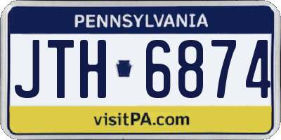 PA license plate JTH6874