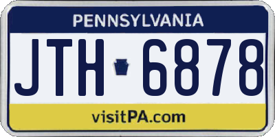 PA license plate JTH6878