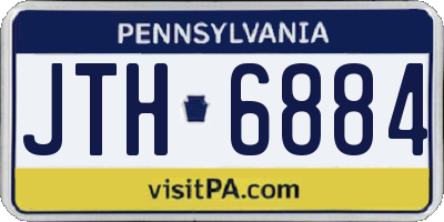 PA license plate JTH6884