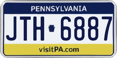 PA license plate JTH6887