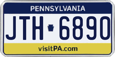 PA license plate JTH6890