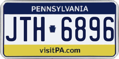 PA license plate JTH6896