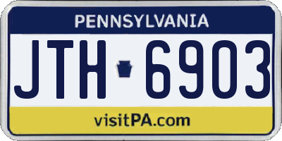 PA license plate JTH6903