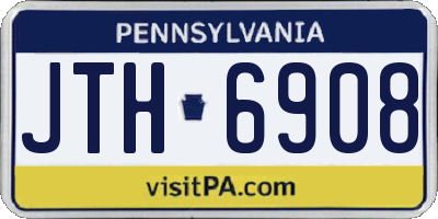 PA license plate JTH6908