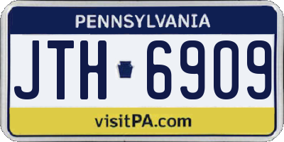 PA license plate JTH6909
