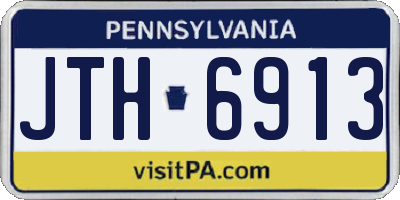 PA license plate JTH6913