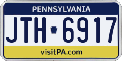 PA license plate JTH6917
