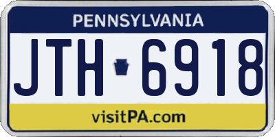 PA license plate JTH6918