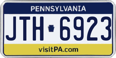 PA license plate JTH6923