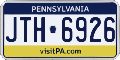 PA license plate JTH6926