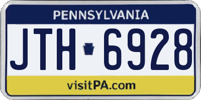 PA license plate JTH6928