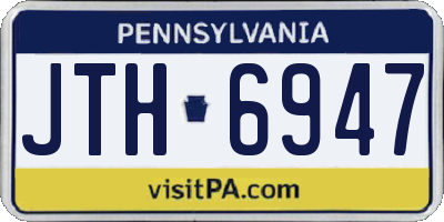 PA license plate JTH6947