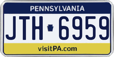 PA license plate JTH6959