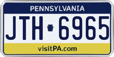 PA license plate JTH6965
