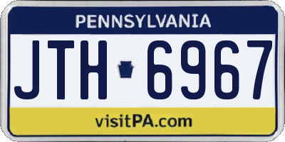 PA license plate JTH6967