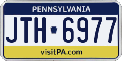 PA license plate JTH6977
