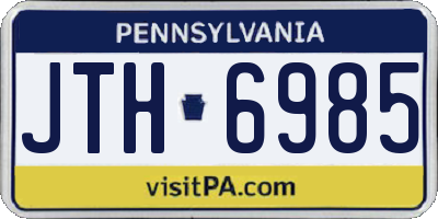 PA license plate JTH6985