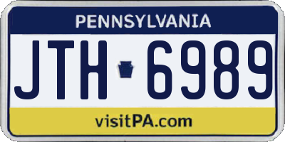 PA license plate JTH6989