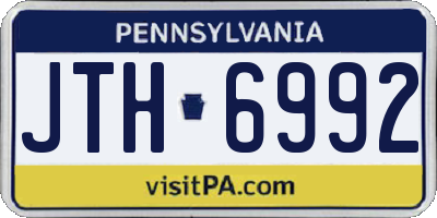 PA license plate JTH6992