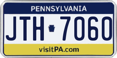 PA license plate JTH7060