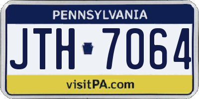 PA license plate JTH7064