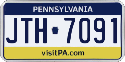 PA license plate JTH7091
