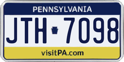 PA license plate JTH7098
