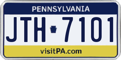 PA license plate JTH7101