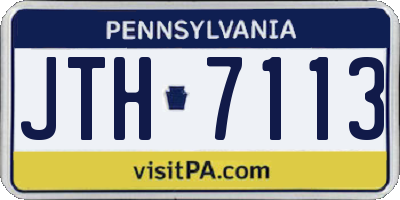 PA license plate JTH7113