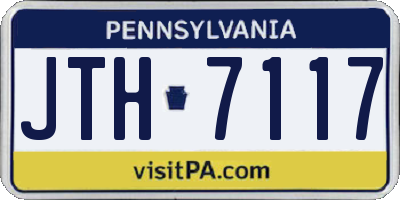 PA license plate JTH7117