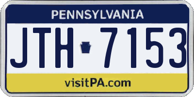 PA license plate JTH7153