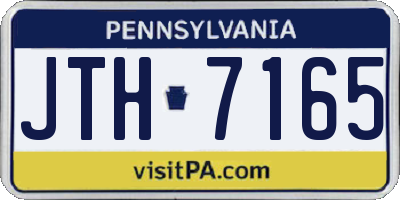 PA license plate JTH7165