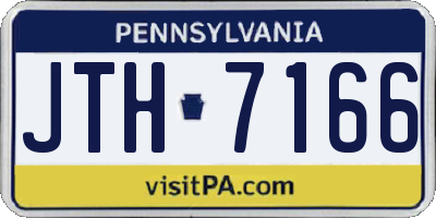 PA license plate JTH7166