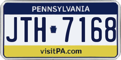 PA license plate JTH7168