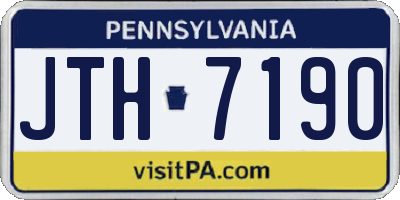 PA license plate JTH7190