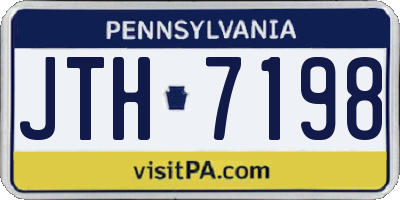PA license plate JTH7198