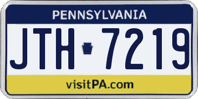 PA license plate JTH7219