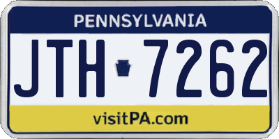 PA license plate JTH7262