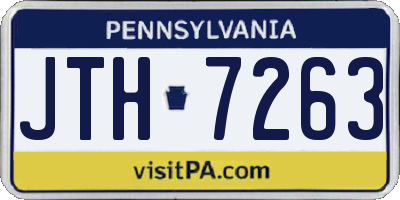 PA license plate JTH7263