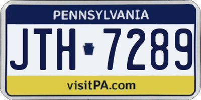 PA license plate JTH7289