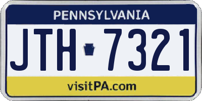 PA license plate JTH7321