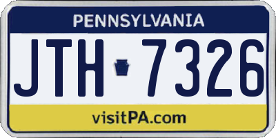 PA license plate JTH7326